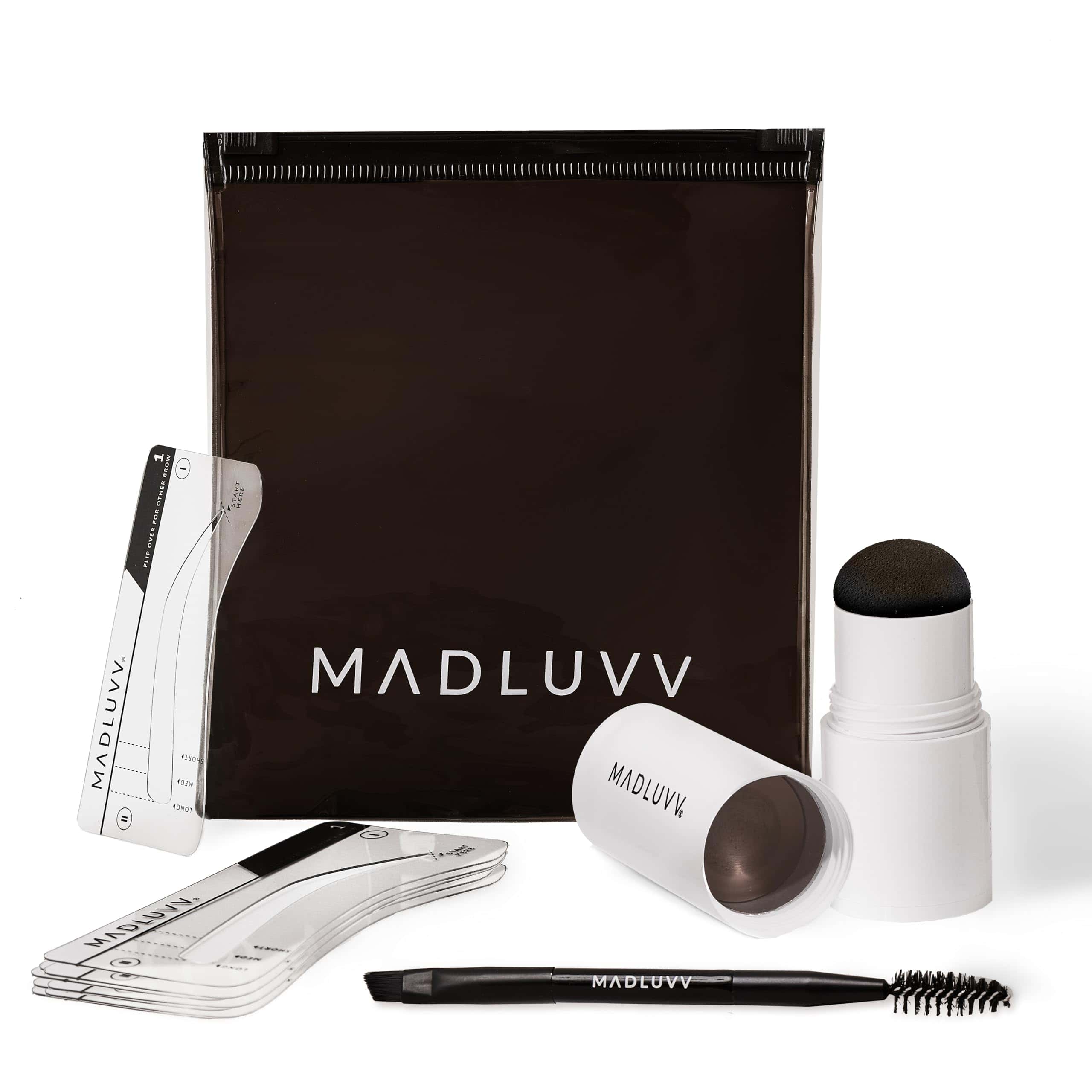 Kit de Plantillas para Cejas MADLUVV - -Marrón Oscuro