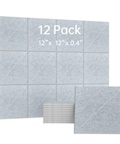 12 Pack Paneles Acústicos con Autoadhesivo,12 * 12 * 0.4