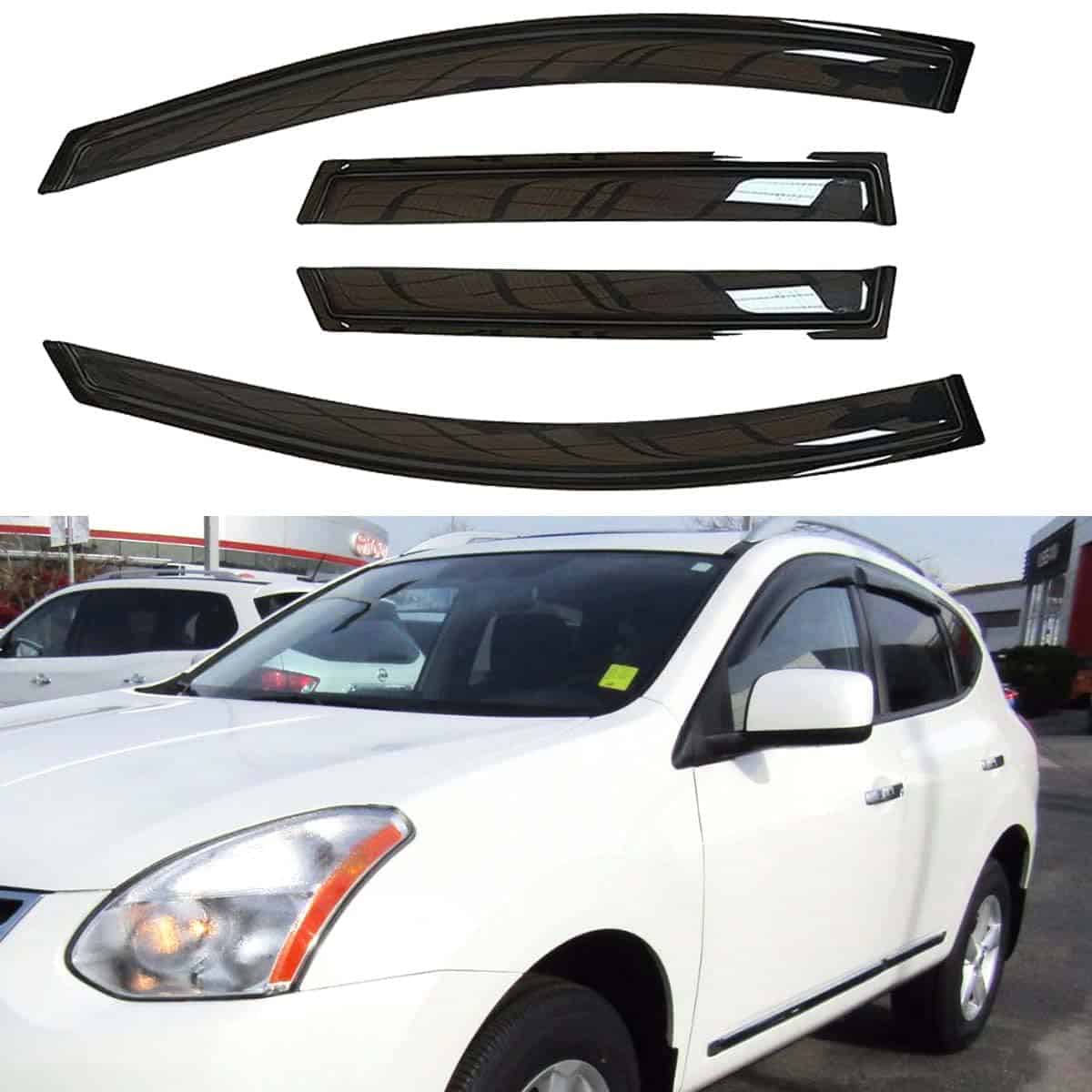 Wensdy 4 piezas Deflectores de Viento de la Ventanilla