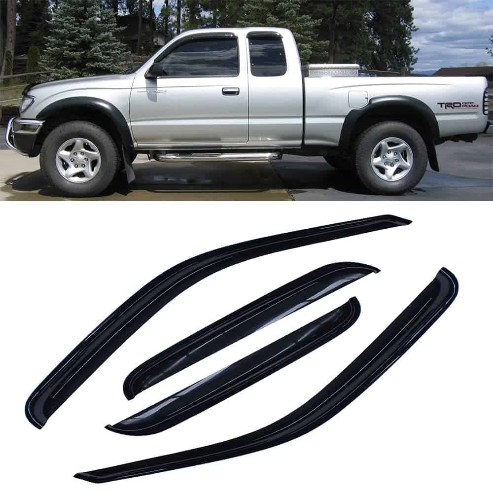 Wensdy 4pcs Deflectores de Viento para -Negro - Imagen 5