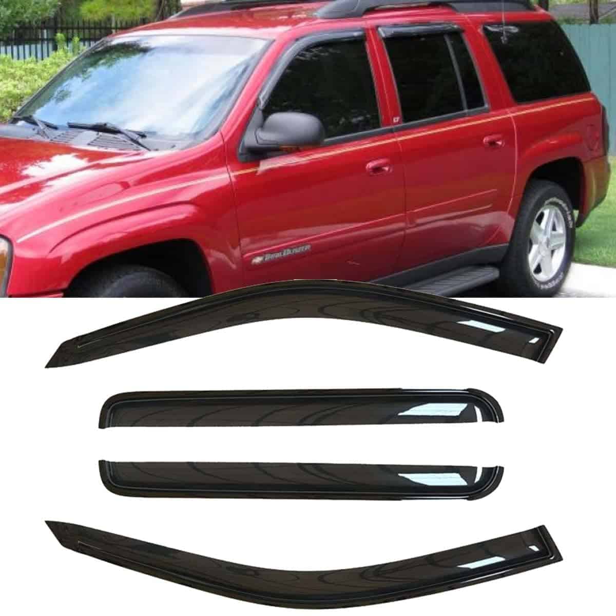 Wensdy 4pc Deflectores de Viento para Ventana Lateral,