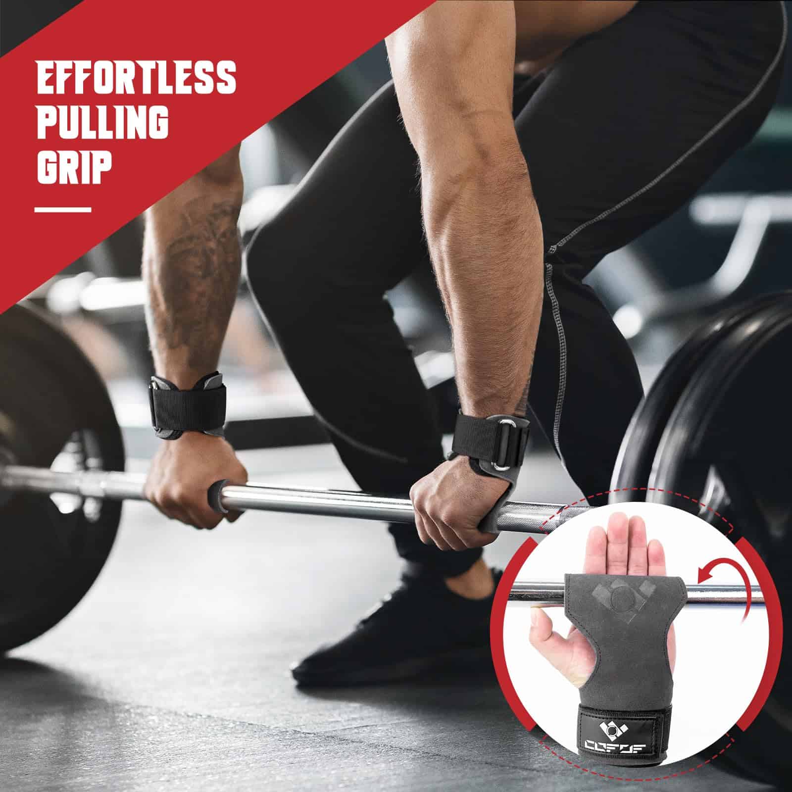 COFOF Correa de Muñeca para Levantamiento de -Gris - Imagen 6