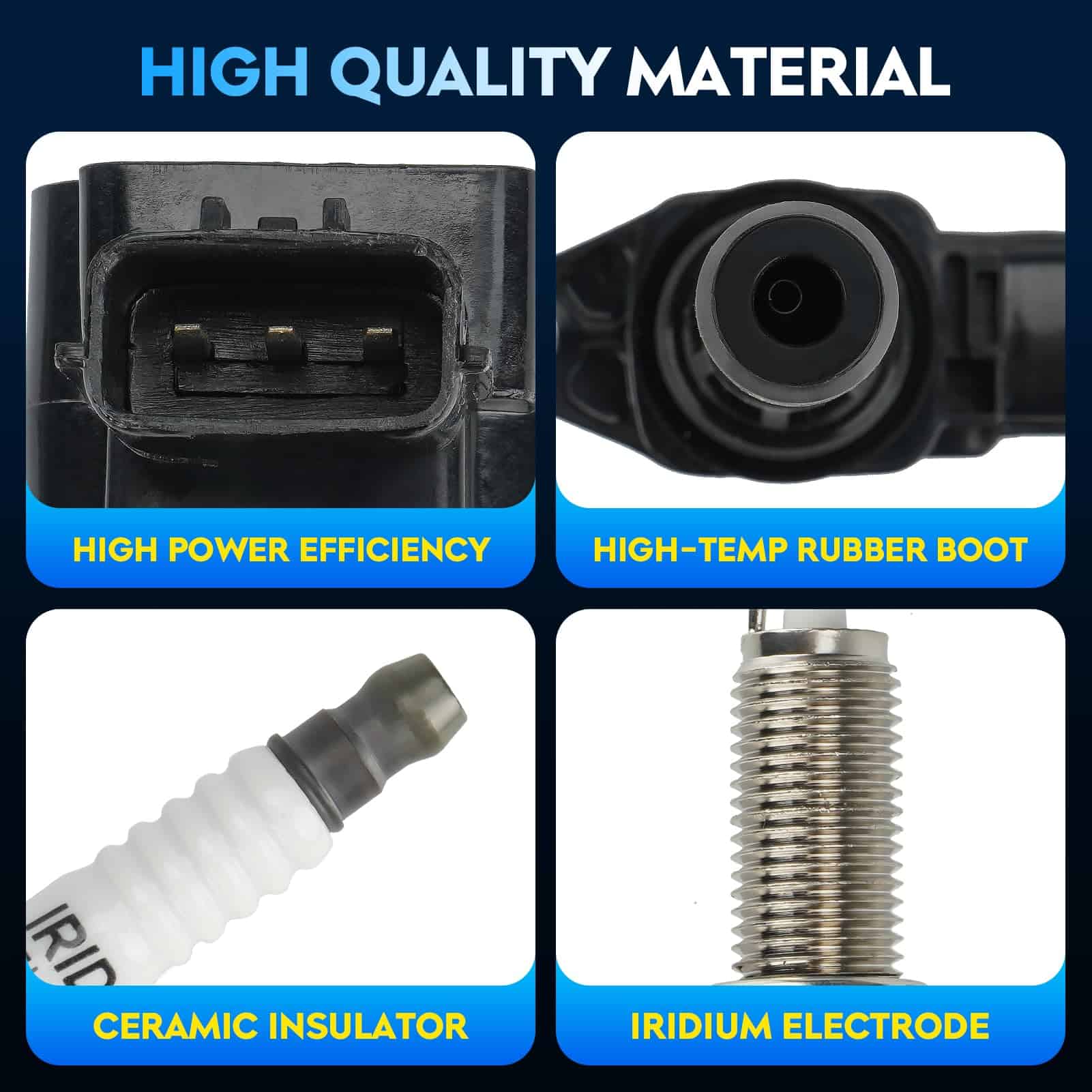 Paquete de Bobina de Encendido + Bujías de -9, 4 Sets - Imagen 4