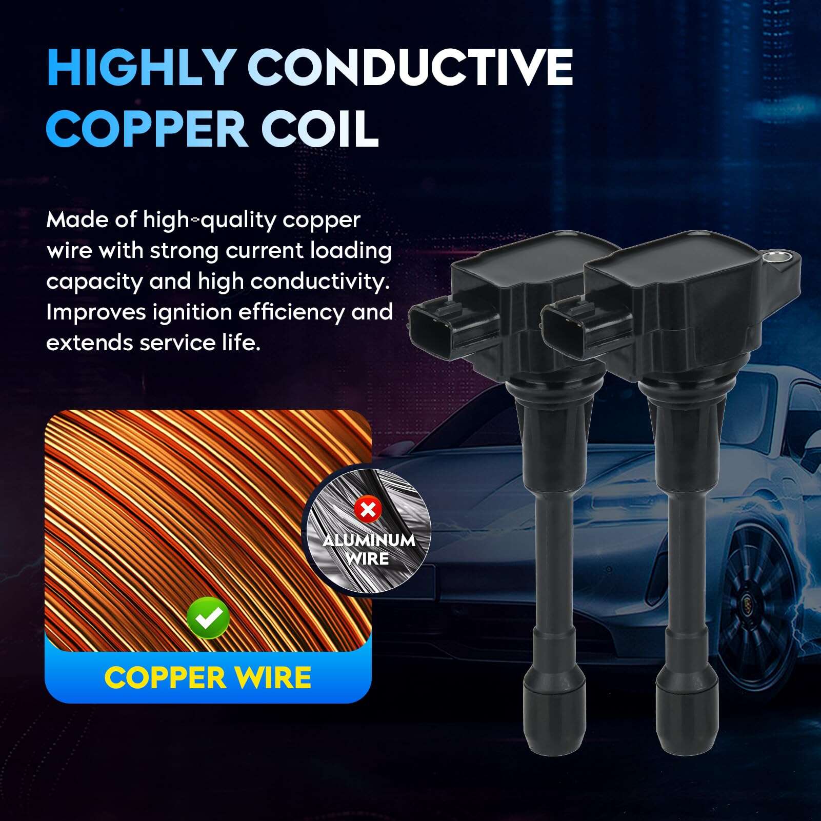 Paquete de Bobina de Encendido + Bujías de -9, 4 Sets - Imagen 5