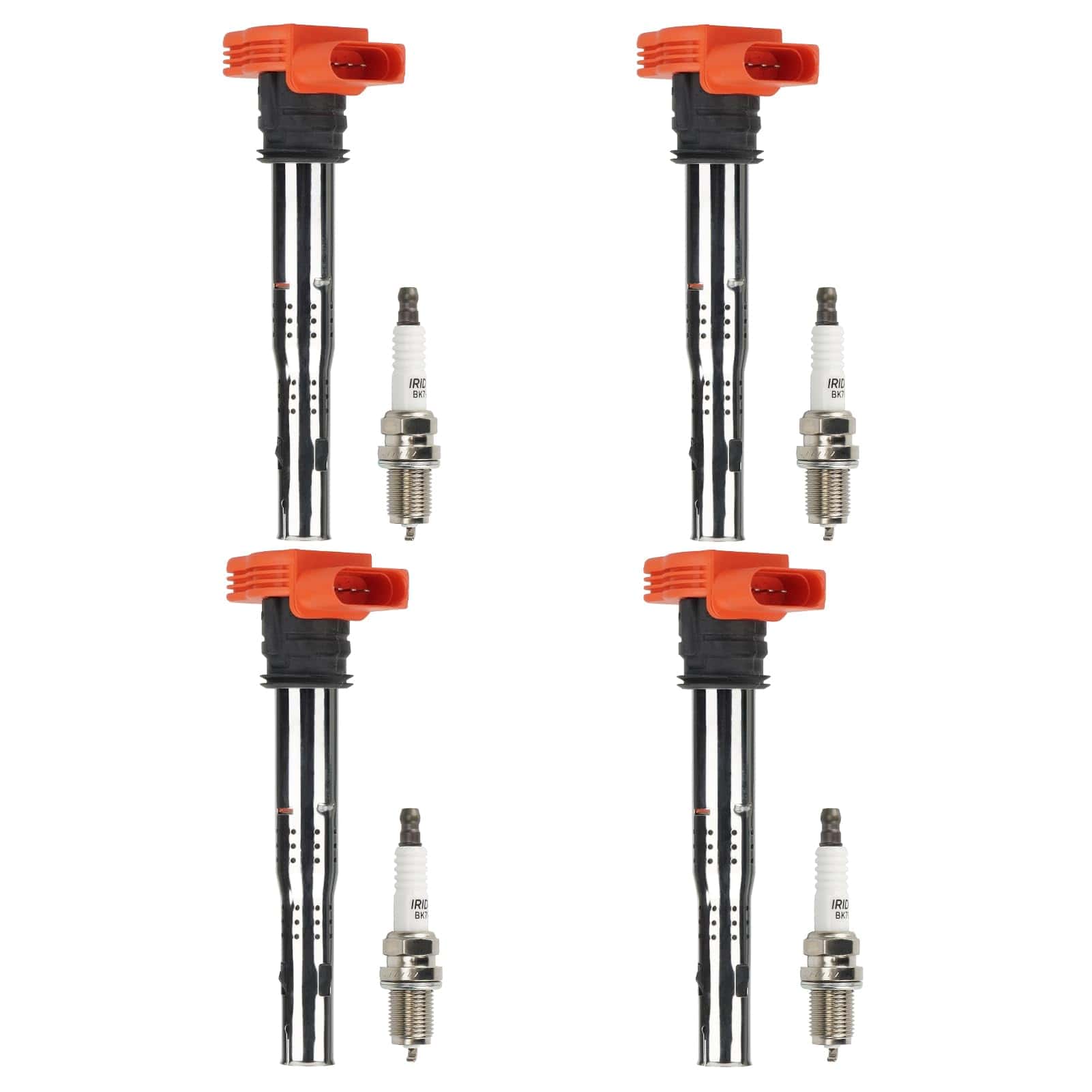 Paquete de bobinas de encendido + bujías de - 4 Juegos