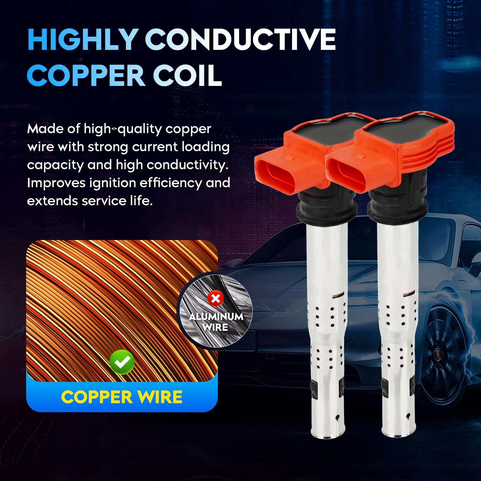 Paquete de bobinas de encendido + bujías de - 4 Juegos - Imagen 5