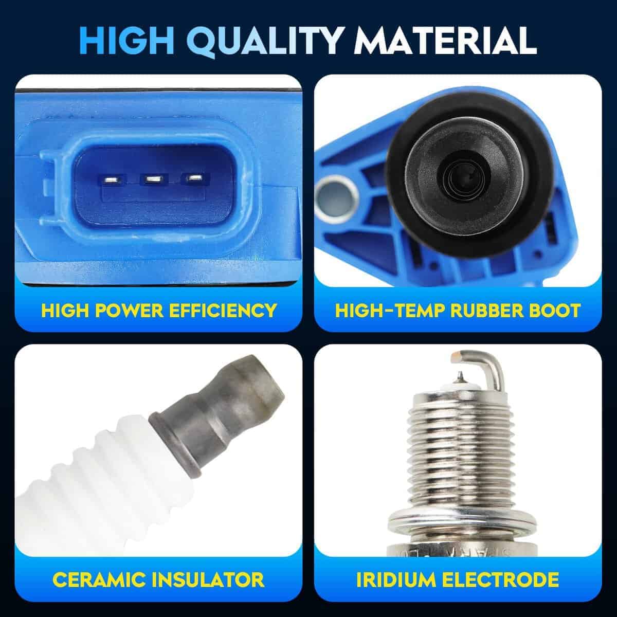 Paquete de bobina de encendido + bujías de - 6 juegos - Imagen 4