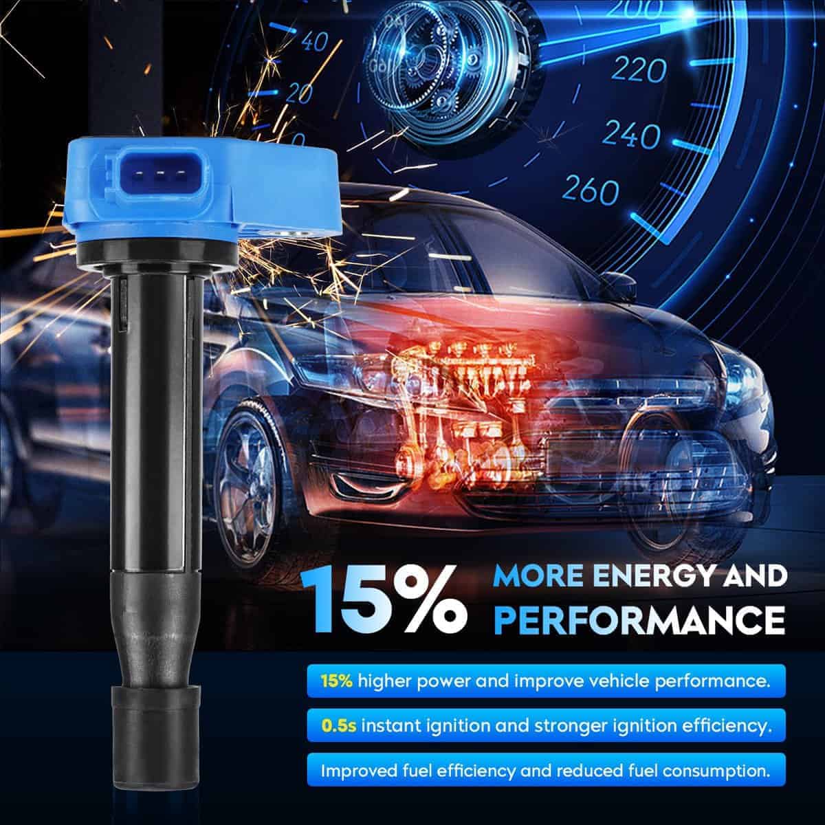 Paquete de bobina de encendido + bujías de - 6 juegos - Imagen 6