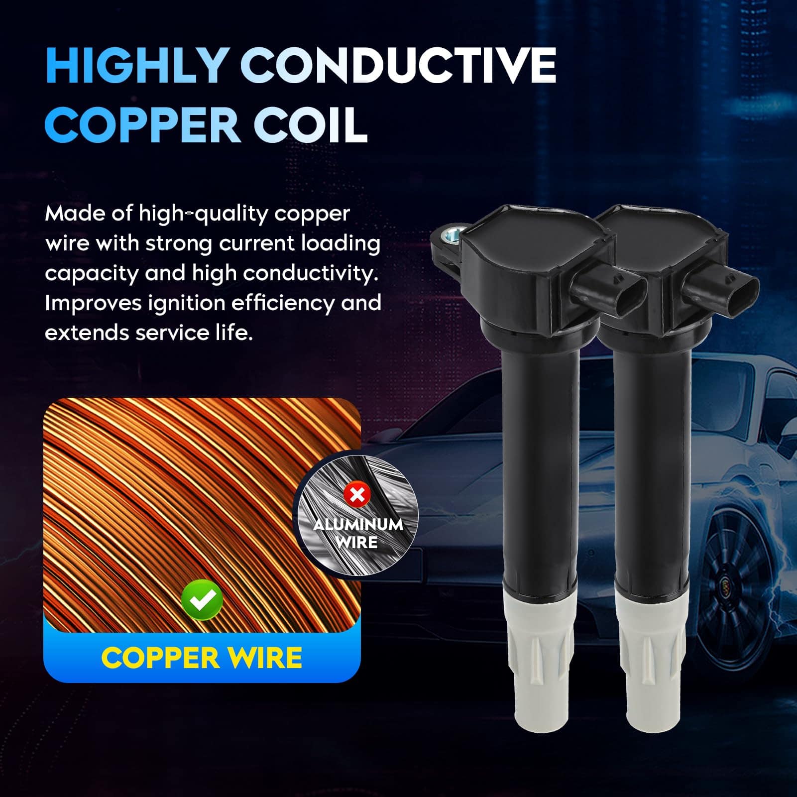 Paquete de Bobinas de Encendido + Bujías de -2, 6 Sets - Imagen 5