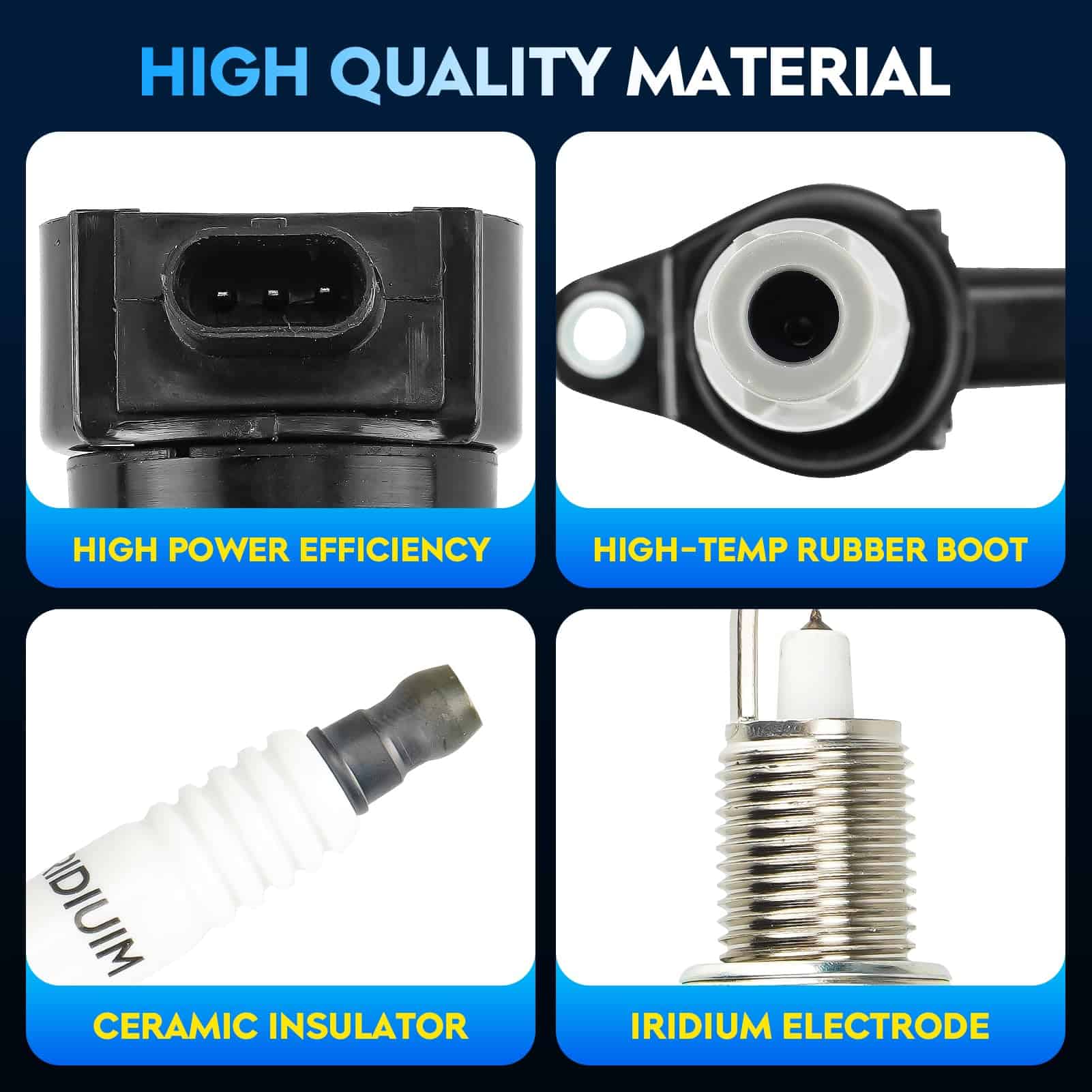 Paquete de Bobinas de Encendido + Bujías de -2, 6 Sets - Imagen 4