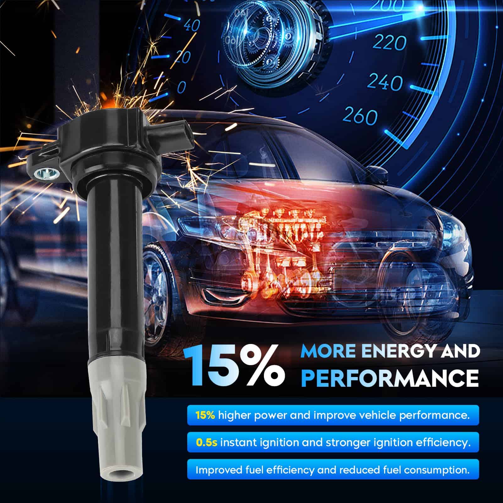 Paquete de Bobinas de Encendido + Bujías de -2, 6 Sets - Imagen 6