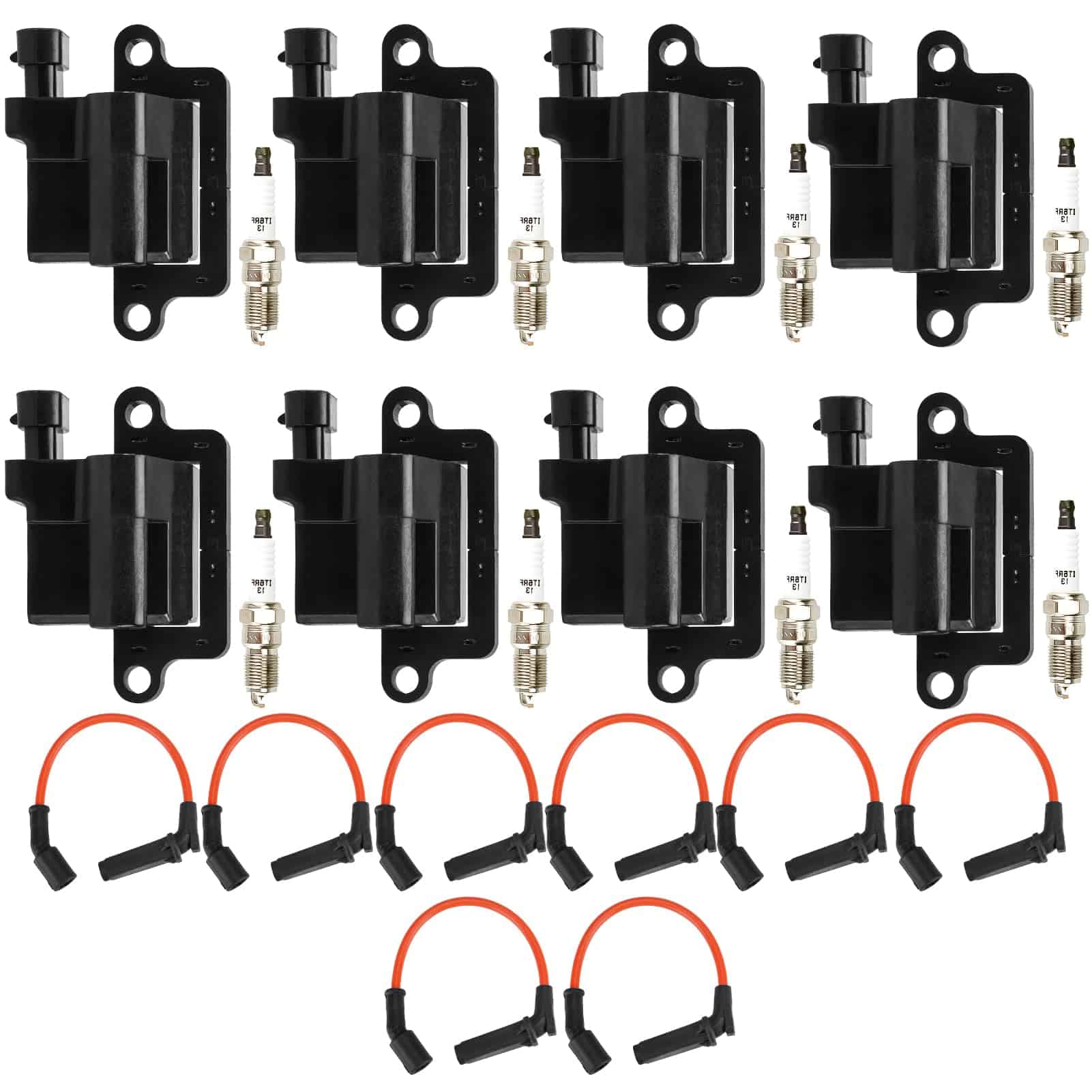 Pack de Bobina de Encendido Negra + Bujías de Iridio para
