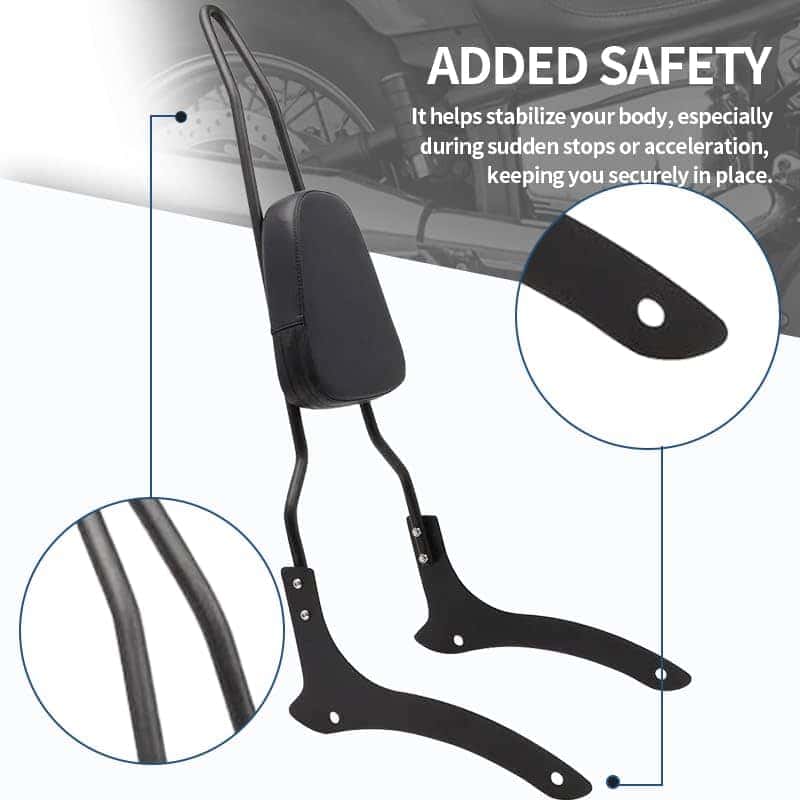 Respaldo confortable de asiento trasero para motocicleta - Imagen 6