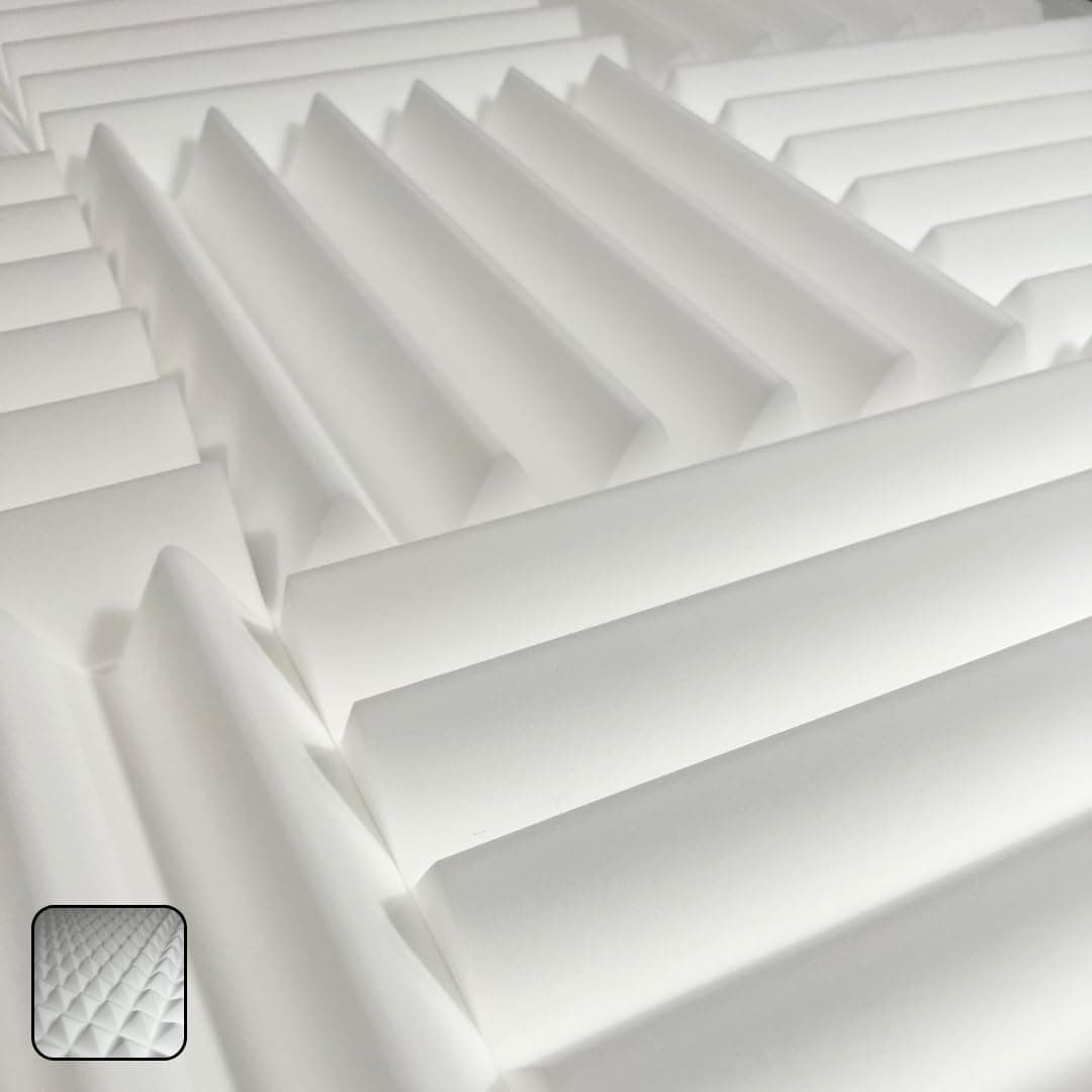 Paneles de Espuma Acústica Blanca para -Blanco