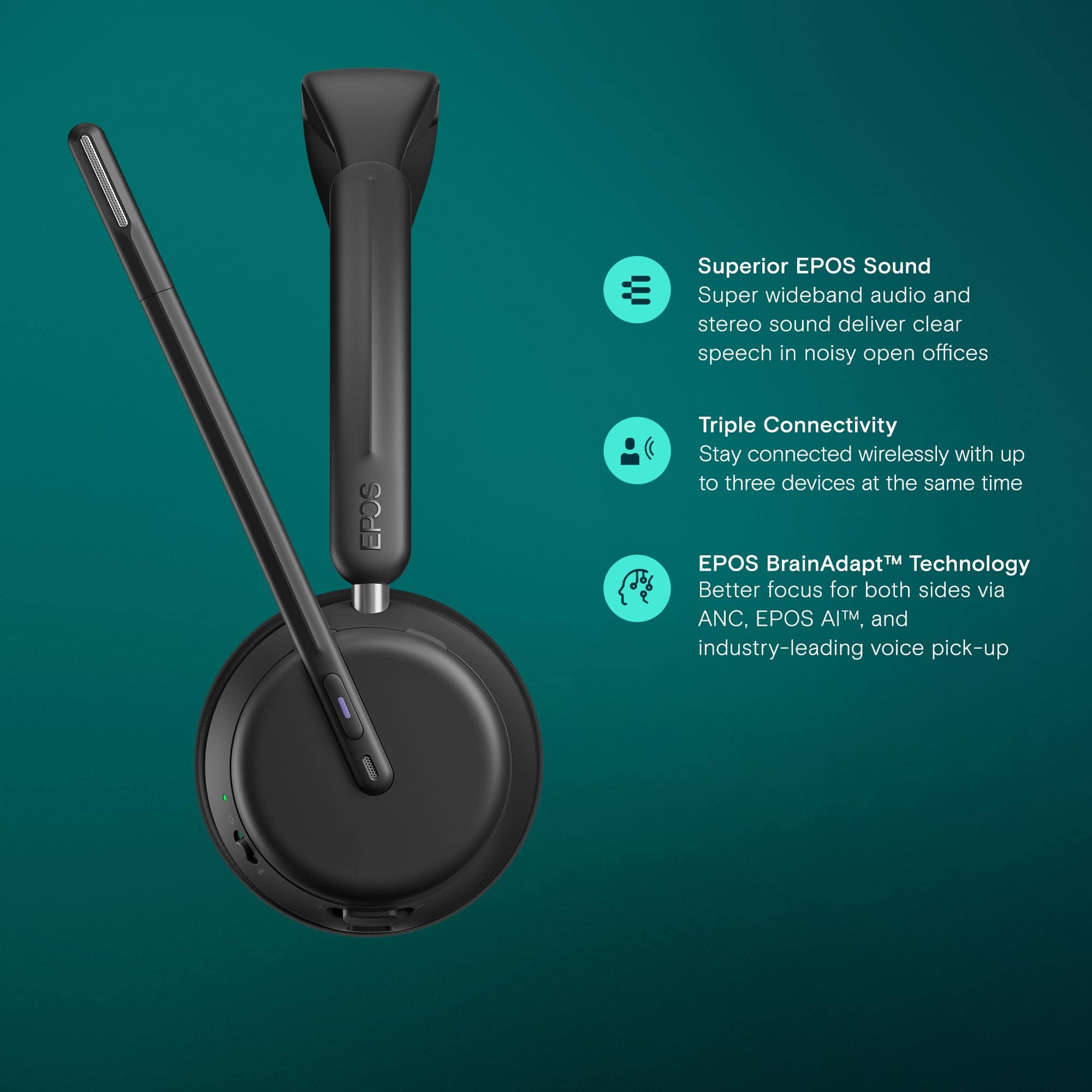 Auriculares de Oficina Abierta Mejorados EPOS Impact 1061T - Imagen 4