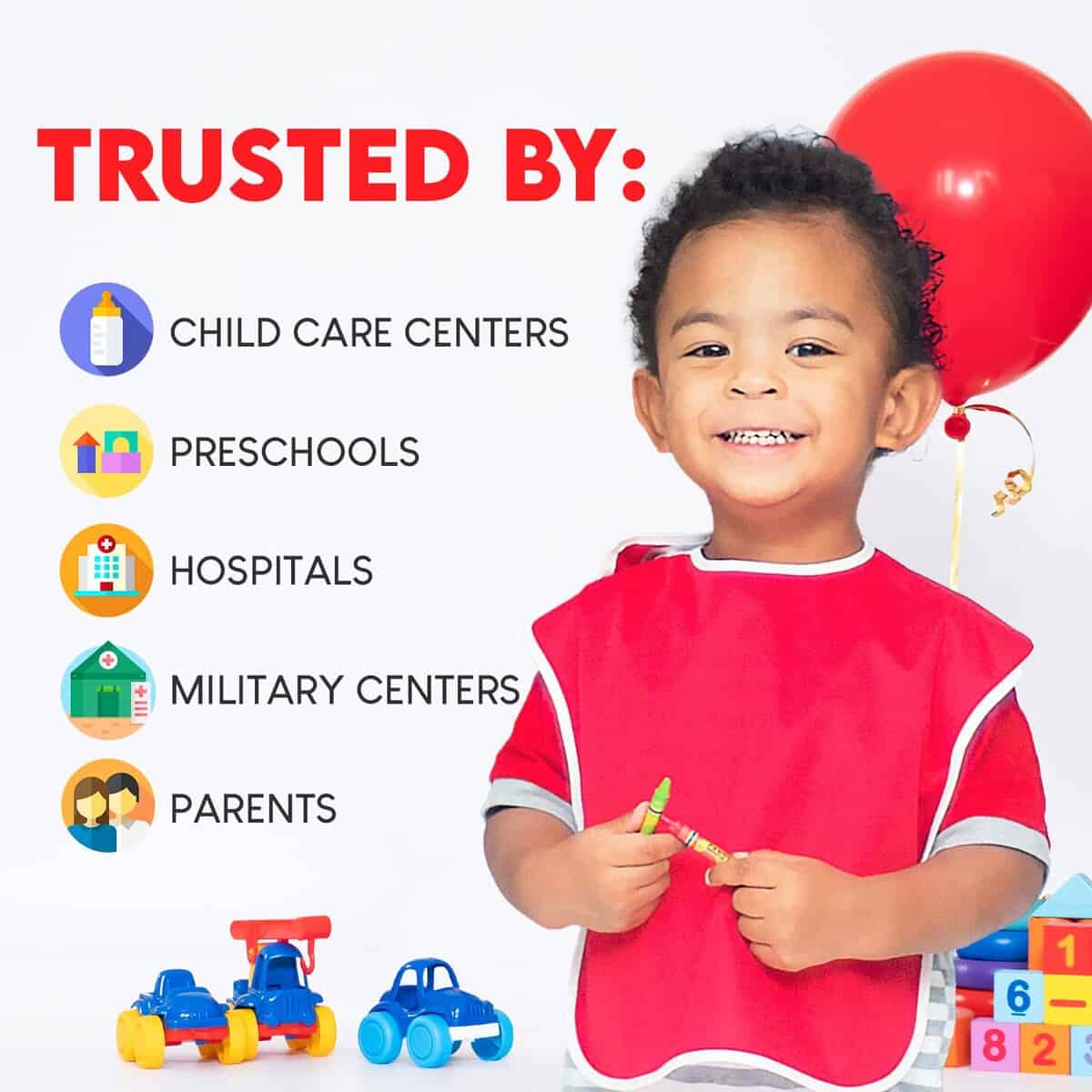 Baberos grandes impermeables para bebés Toppy Toddler con - Imagen 6