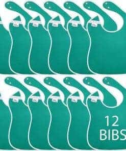 Toppy Toddler Baberos Grandes Impermeables -Verde Otoño - 12