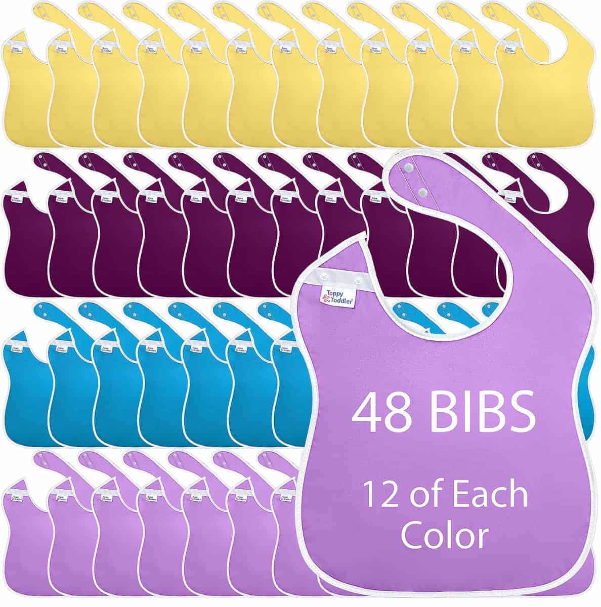 Toppy Toddler GRANDES Baberos Impermeables para Bebés,