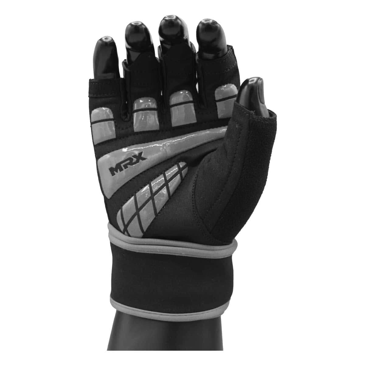 Guantes de Levantamiento de Pesas MRX para -Negro Gris 2627 - Imagen 5