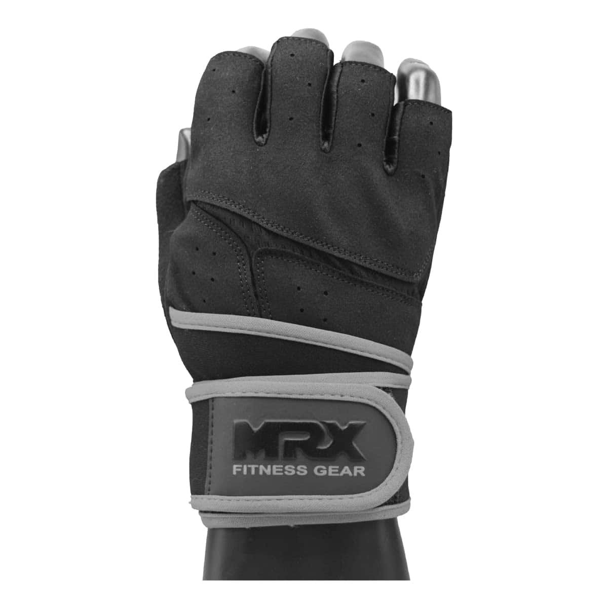 Guantes de Levantamiento de Pesas MRX para -Negro Gris 2627 - Imagen 7
