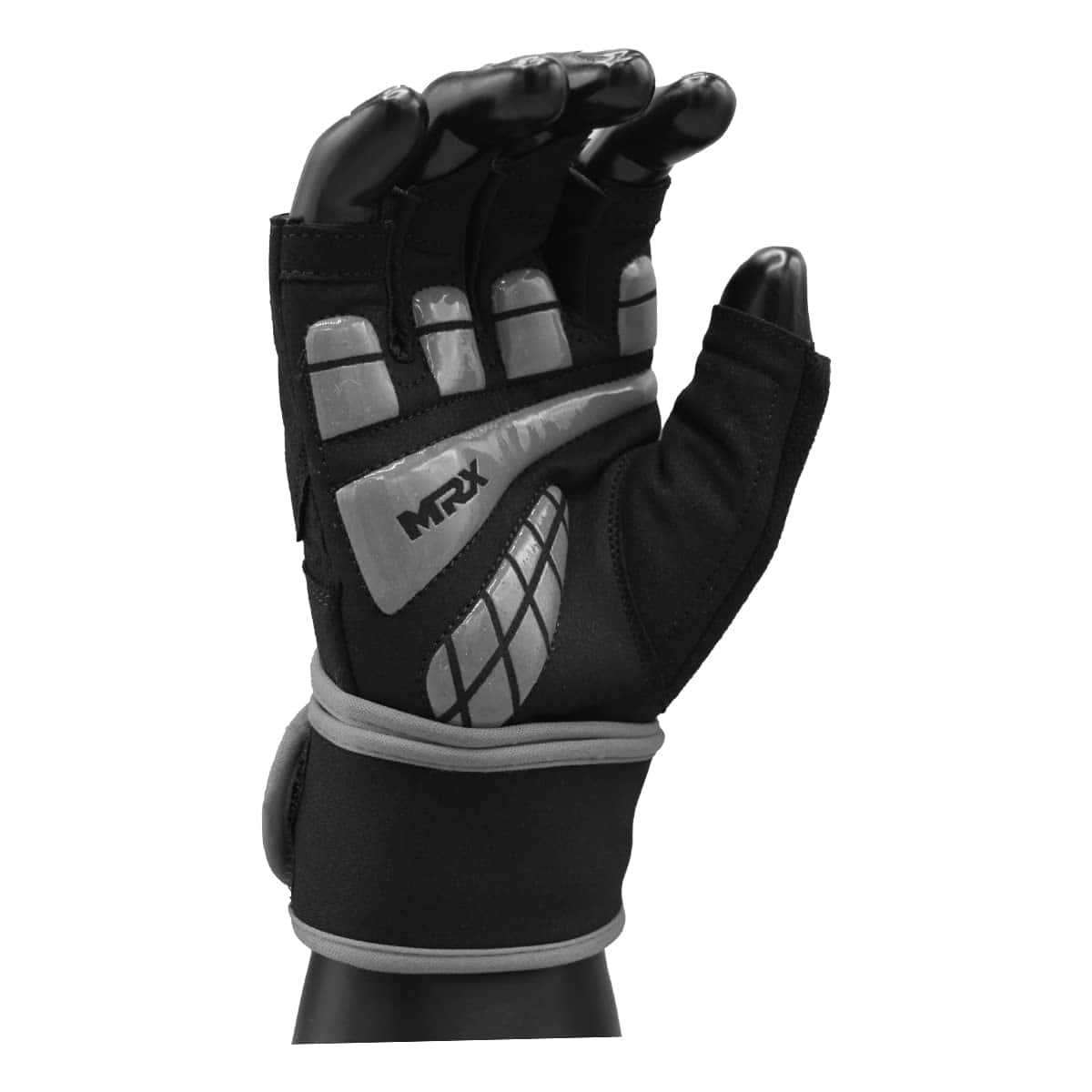 Guantes de Levantamiento de Pesas MRX para -Negro Gris 2627 - Imagen 6