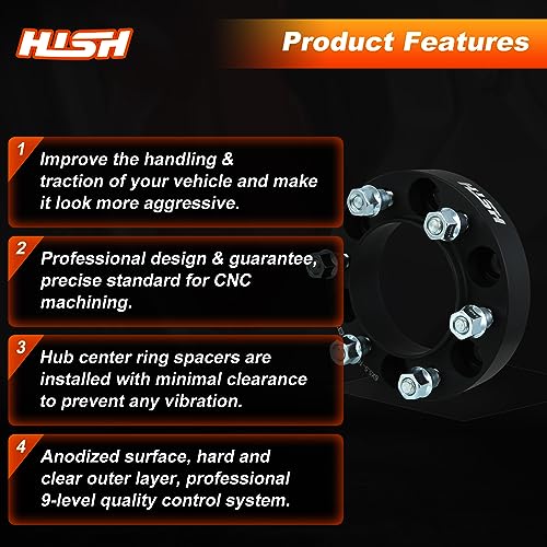 HISH Espaciadores de Rueda Forjados de 1.25 pulgadas 6x5.5 - Imagen 5