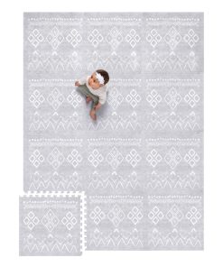 Tapete de juego de espuma para bebés Lillefolk -Gris