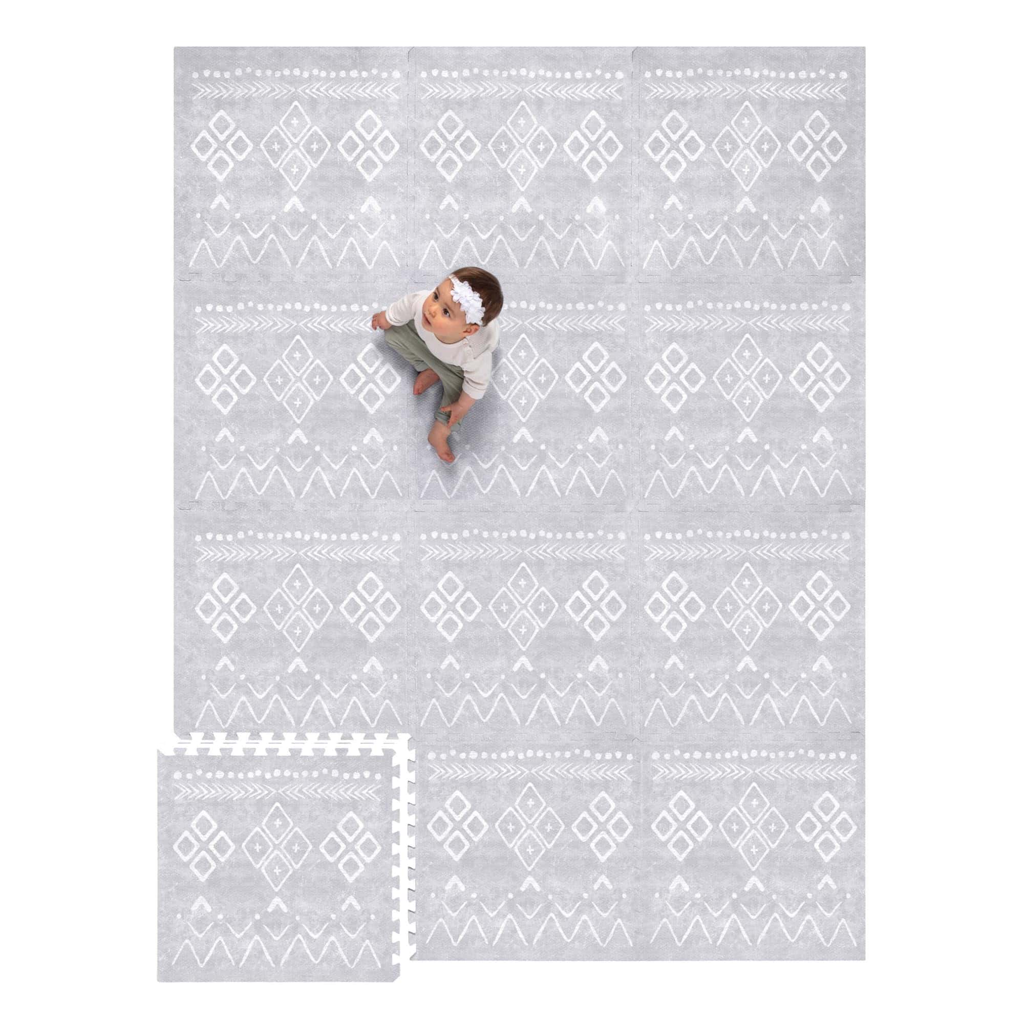 Tapete de juego de espuma para bebés Lillefolk -Gris