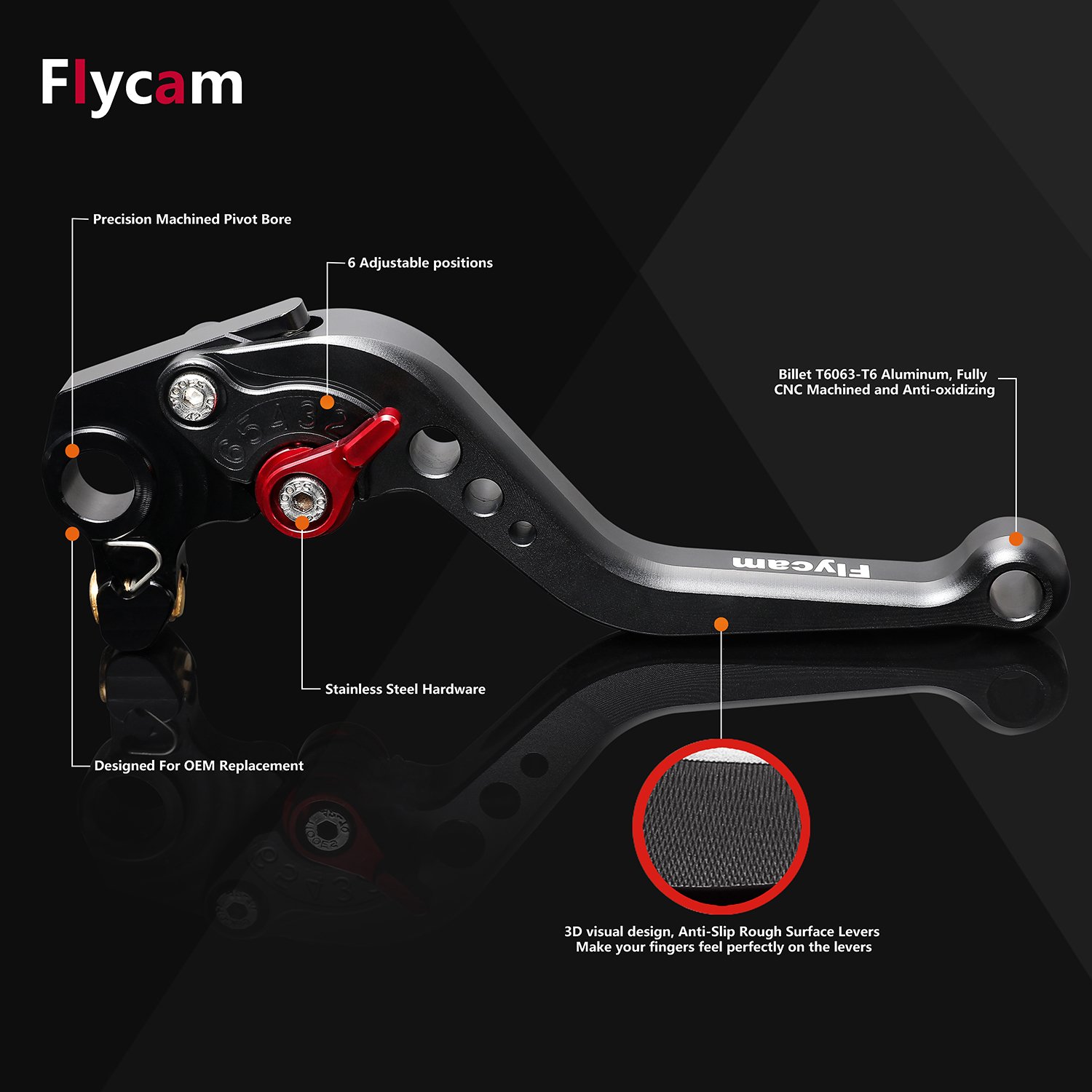 Manetas de Freno y Embrague Ajustables CNC de Aluminio para - Imagen 3