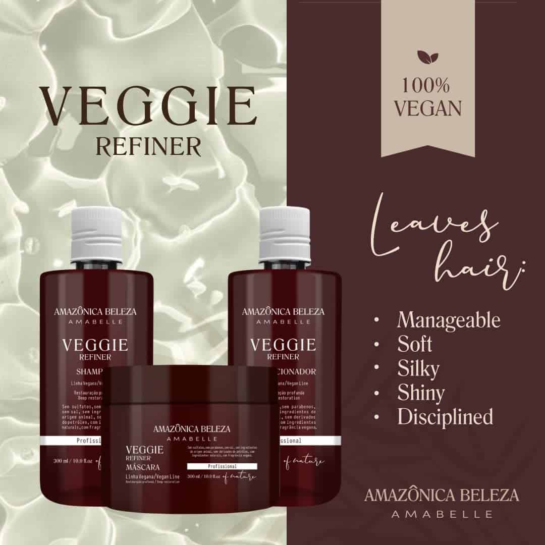 Kit Refinador Vegano VEGGIE AMAZONICA BELEZA, Nutre, - Imagen 6