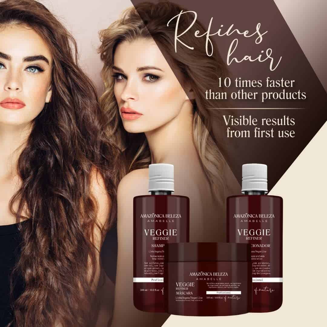 Kit Refinador Vegano VEGGIE AMAZONICA BELEZA, Nutre, - Imagen 4
