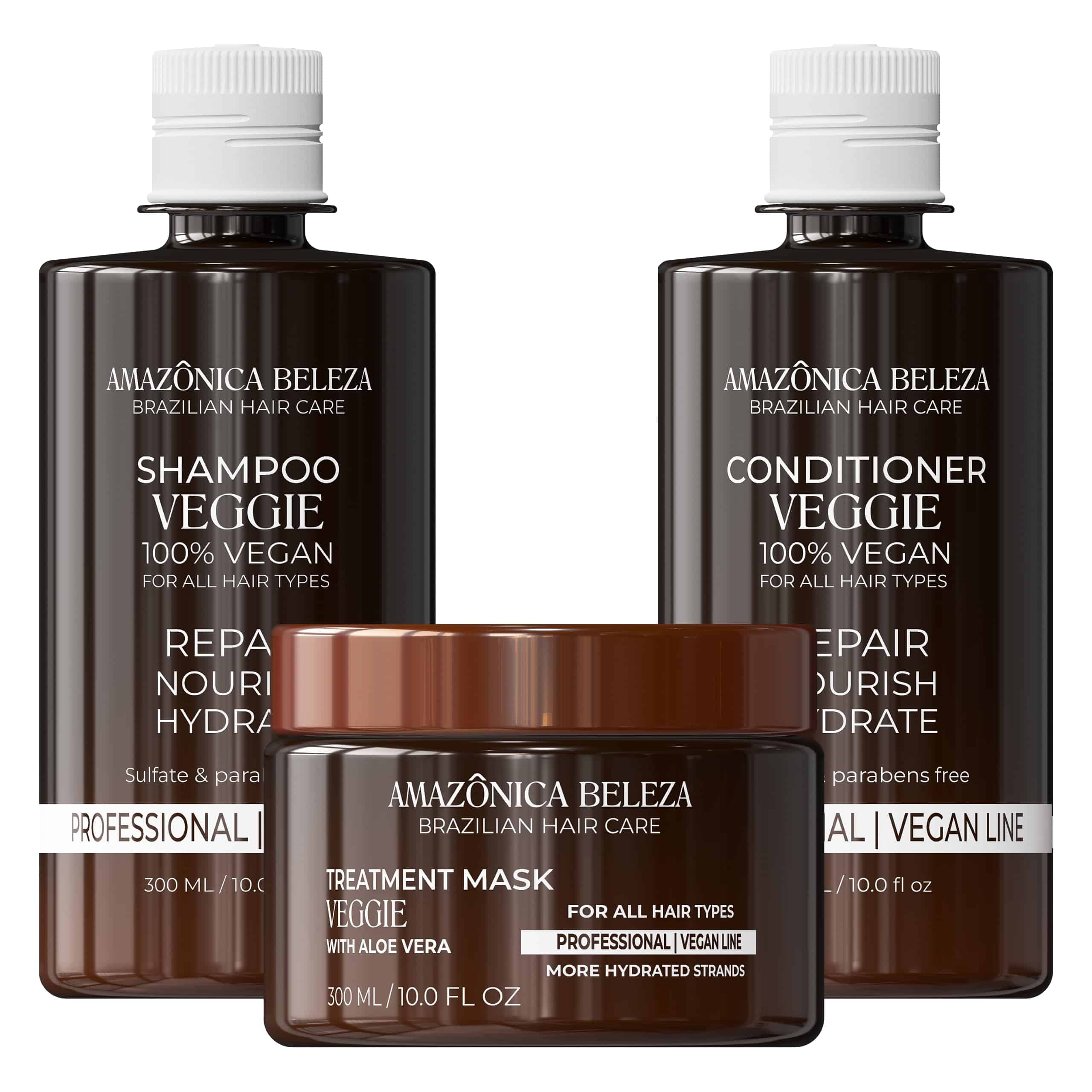 Kit Refinador Vegano VEGGIE AMAZONICA BELEZA, Nutre,