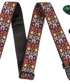 Correa Tejida Fender Festival Hootenanny Roja con Bloques