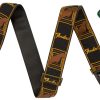 Correa de Guitarra Monogramada Fender Negra/Amarilla y