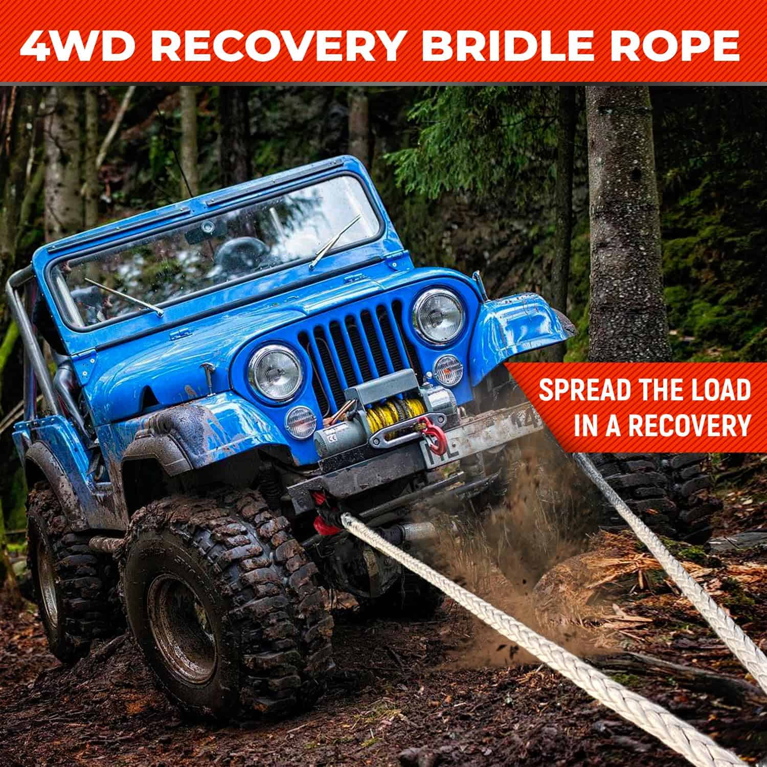 Cinta de remolque Miolle Tree Saver 1/2'' x10' - Cuerda de - Imagen 5