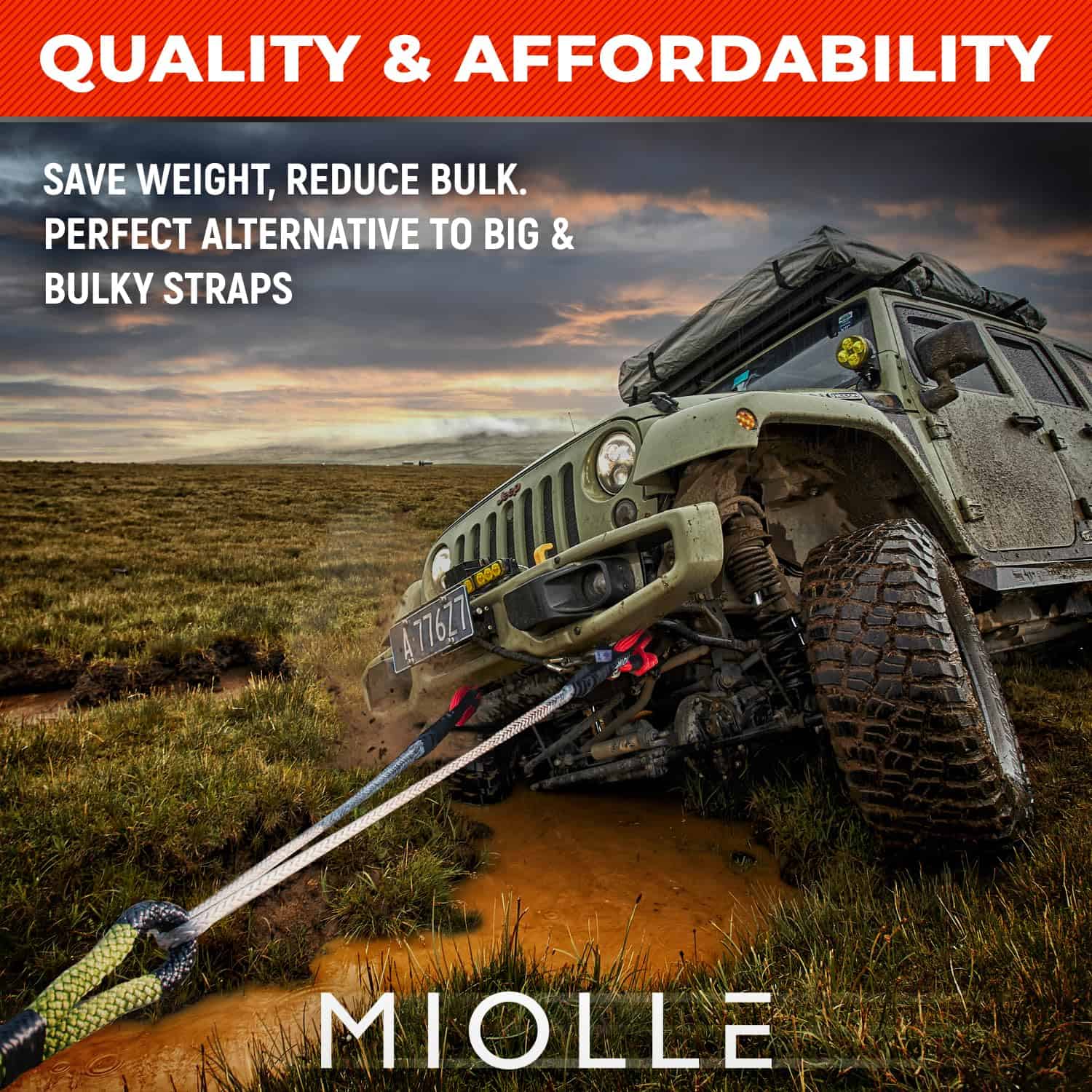 Cinta de remolque Miolle Tree Saver 1/2'' x10' - Cuerda de - Imagen 4