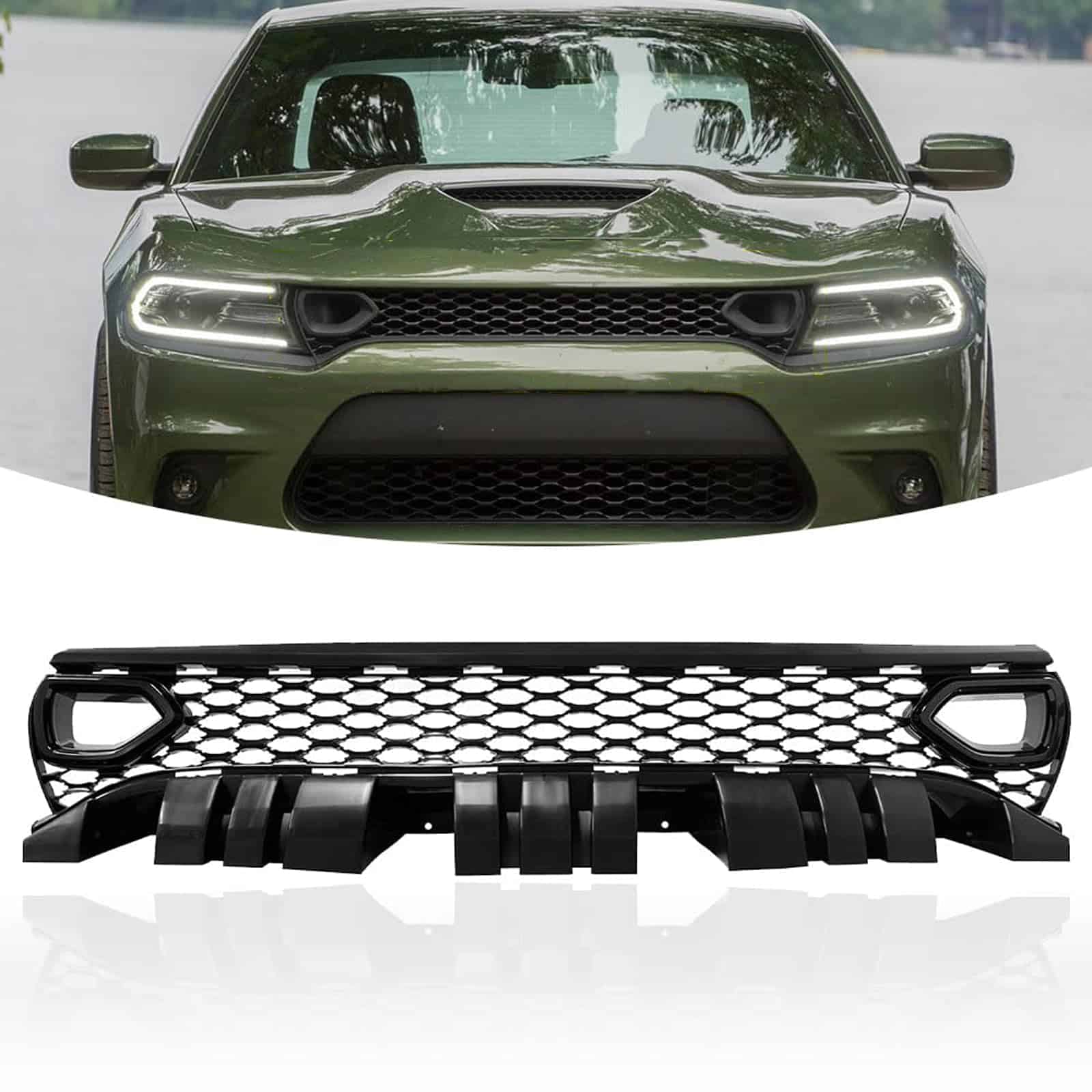 Parrilla delantera colectora de luz para Dodge Charger SRT