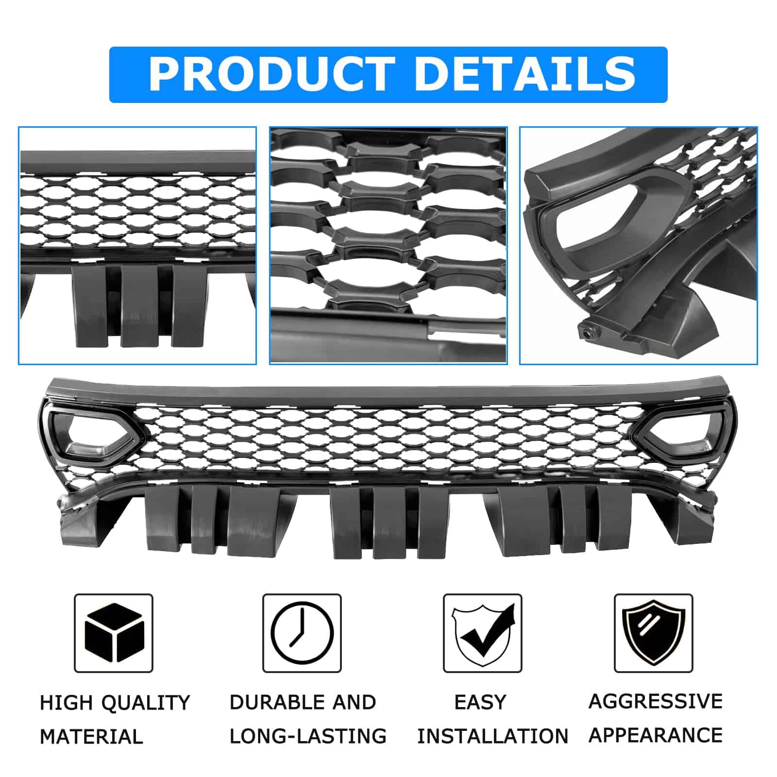 Parrilla delantera colectora de luz para Dodge Charger SRT - Imagen 4