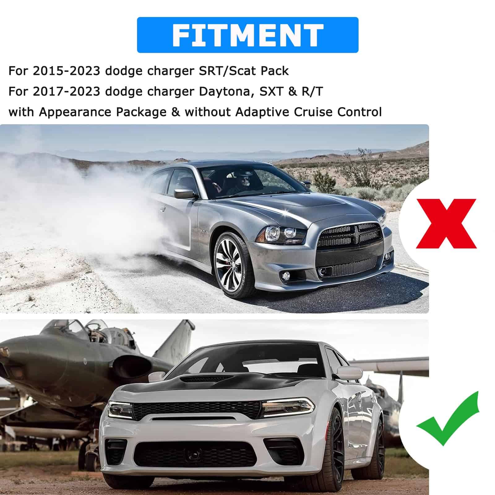 Parrilla delantera colectora de luz para Dodge Charger SRT - Imagen 6