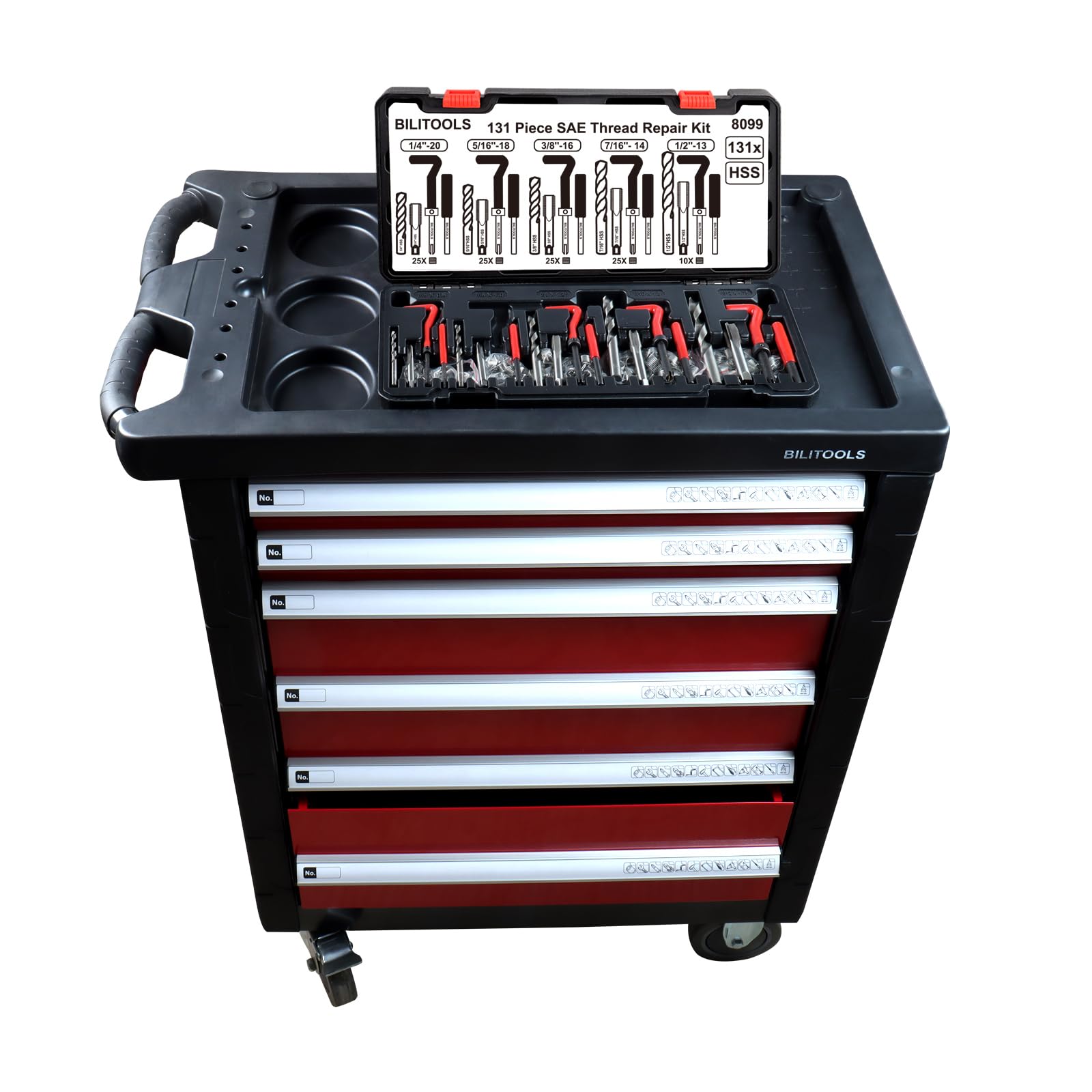 Kit de Reparación de Roscas BILITOOLS SAE, 131 Piezas, - Imagen 7