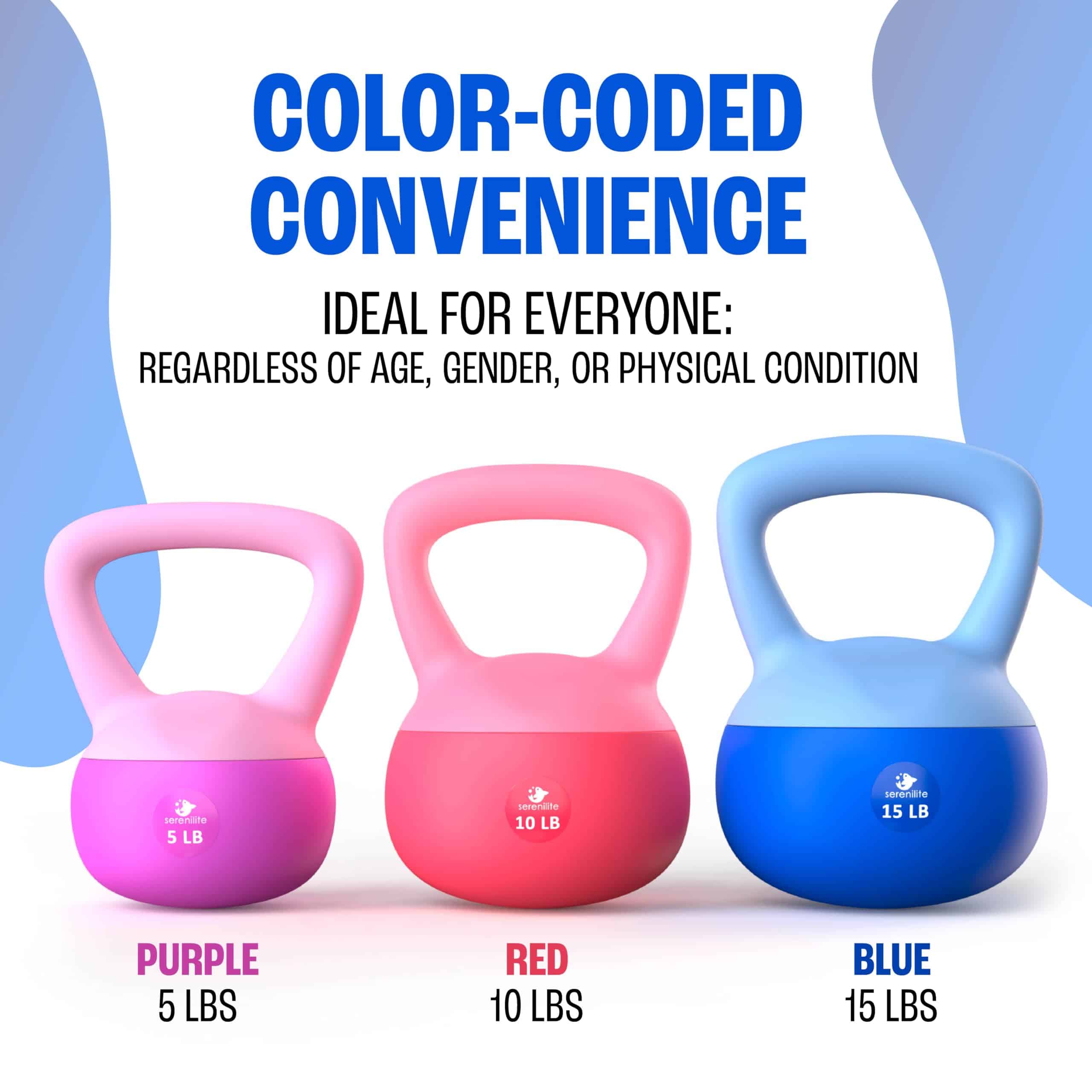 Juego de Kettlebells Suaves, Sets de Kettlebell Serenilite, - Imagen 7