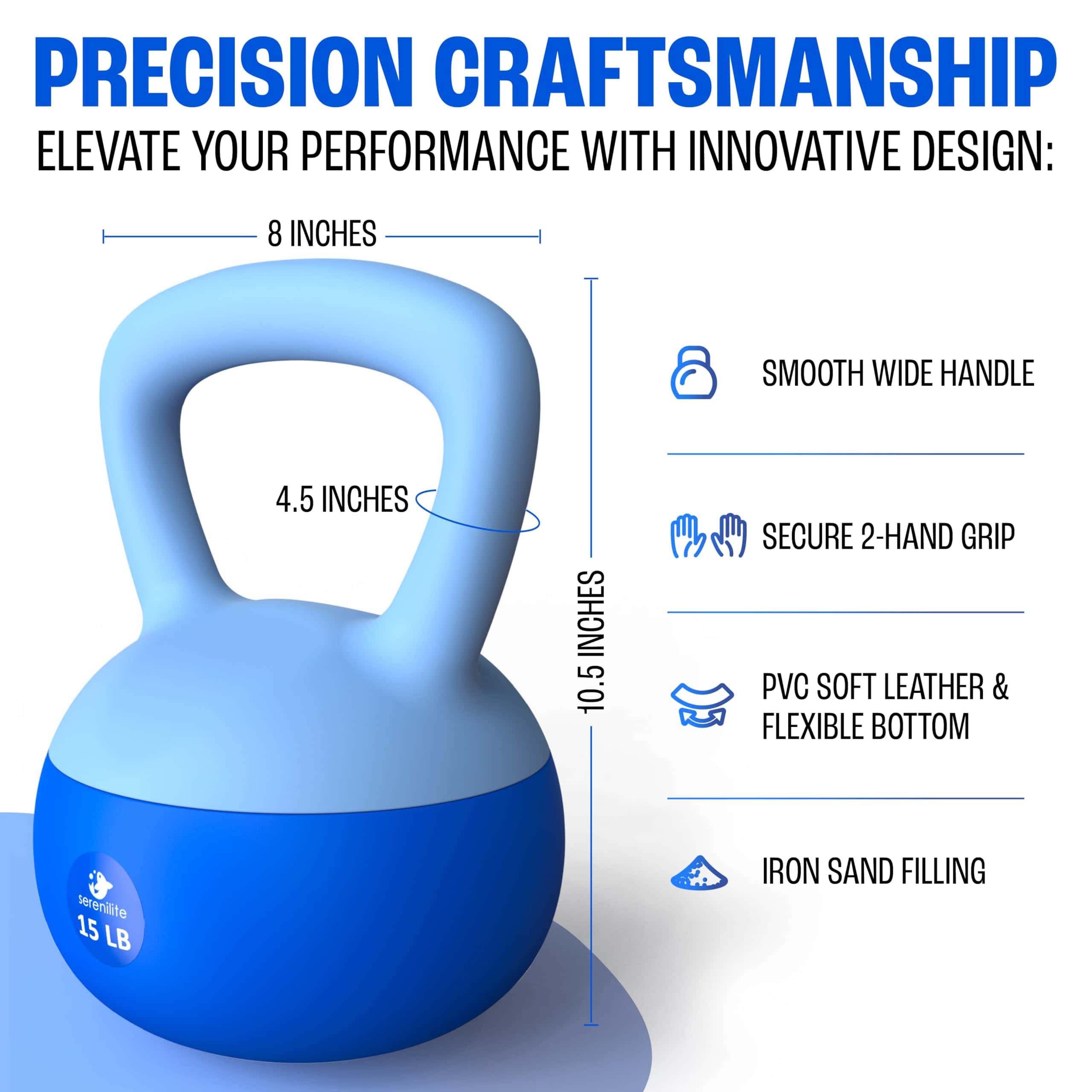 Juego de Kettlebells Suaves, Sets de Kettlebell Serenilite, - Imagen 3