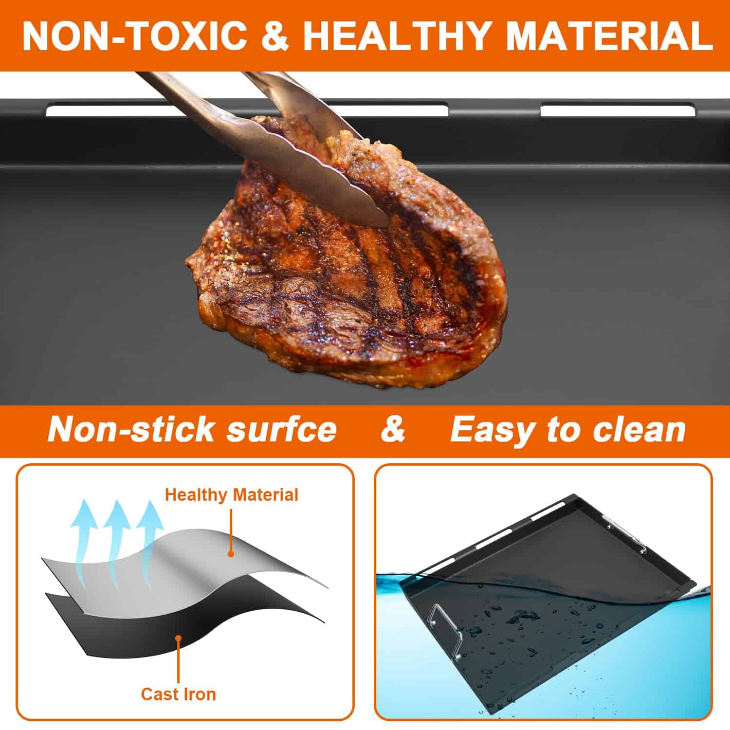 Insertos de Parrilla de Plancha DEILIFULL para Parrillas de - Imagen 4