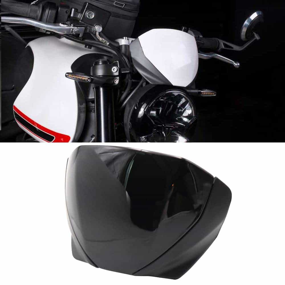 Deflector de Viento de Motocicleta RESKIO Negro con Diseño