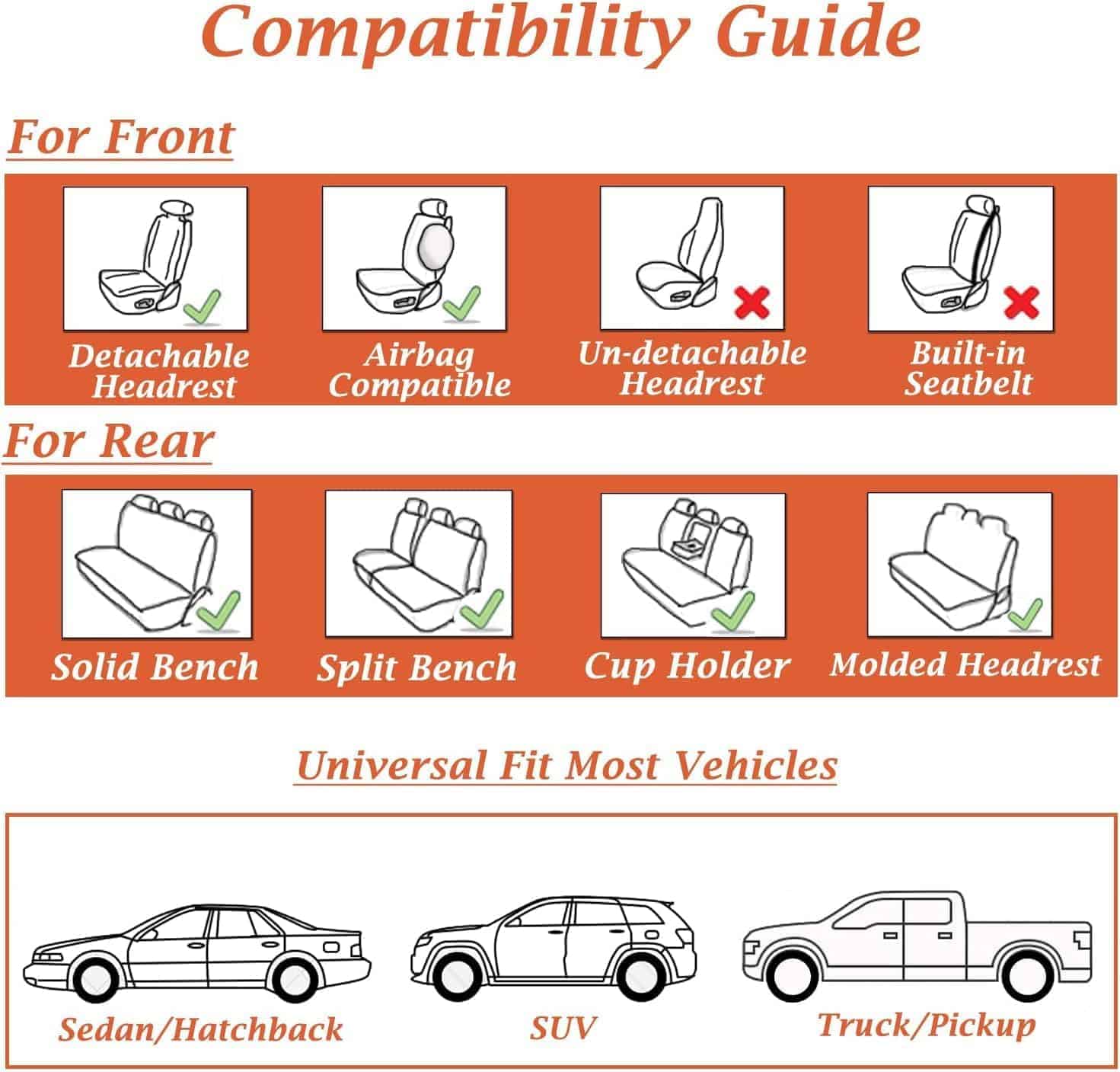 Cubreasientos de Cuero Coverado, Juego Completo de Fundas - Imagen 10