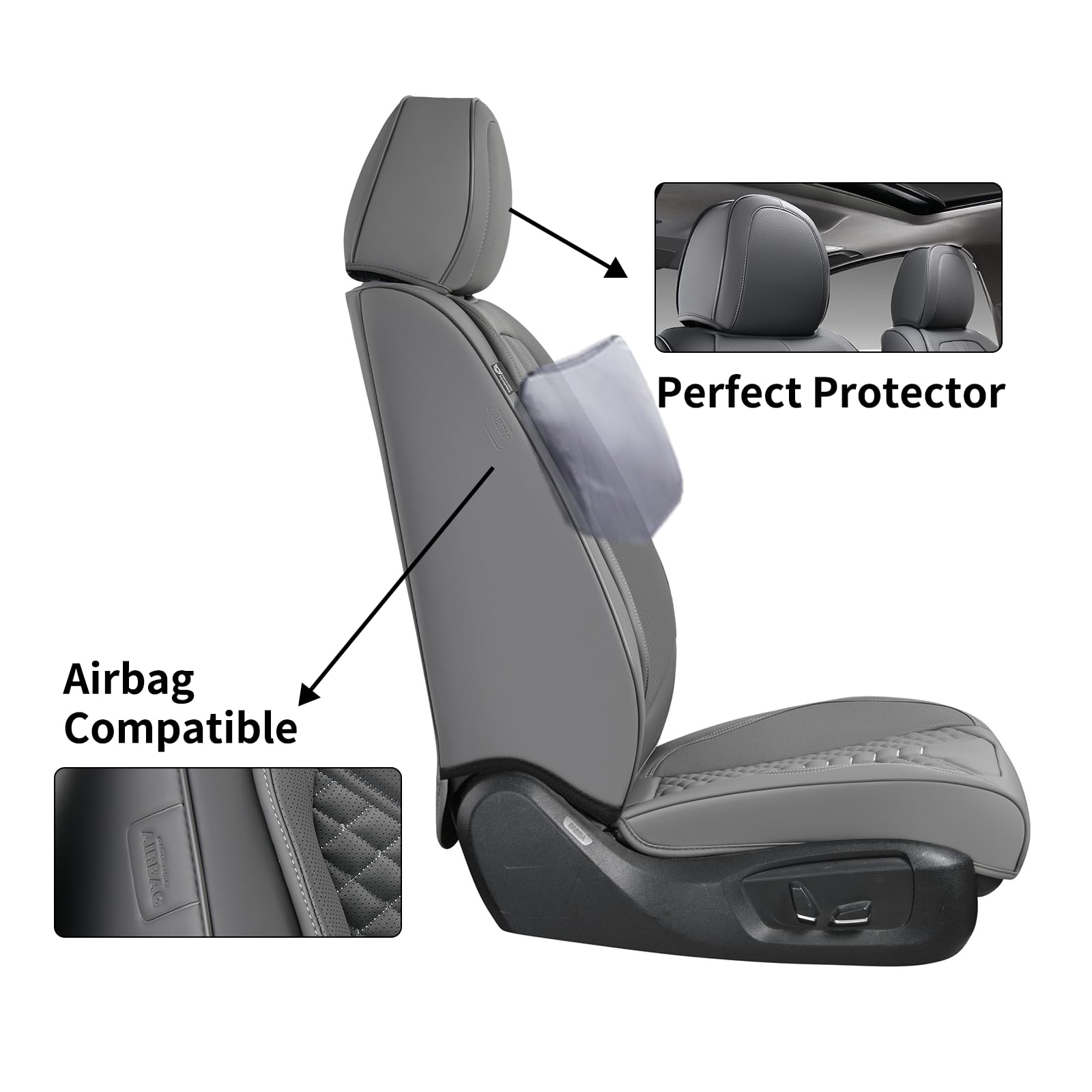 Cubierta de Asiento de Coche Completo, Fundas de Asiento de - Imagen 7