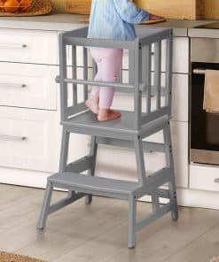COSYLAND Taburete de Cocina para Niños con Barandilla