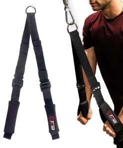 Cuerda de Tríceps Ajustable para Cable (Todas las -Negro Aju