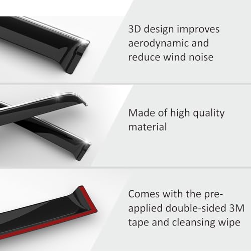 Voron Glass Cinta de Moldura Cromada Guardias de Lluvia - Imagen 5