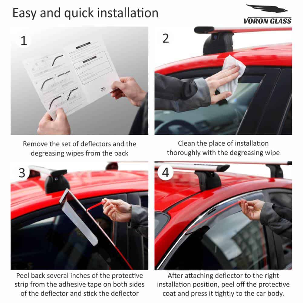 Voron Glass Cinta de Moldura Cromada Guardias de Lluvia - Imagen 8